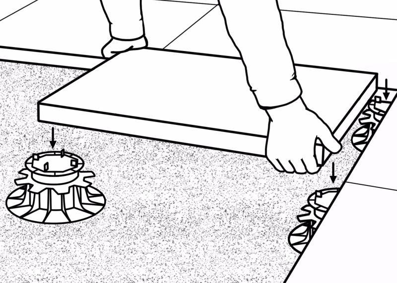 Plot réglable pour dalles de terrasse JOUPLAST H 80/140 mm - Vendu à la pièce - 4