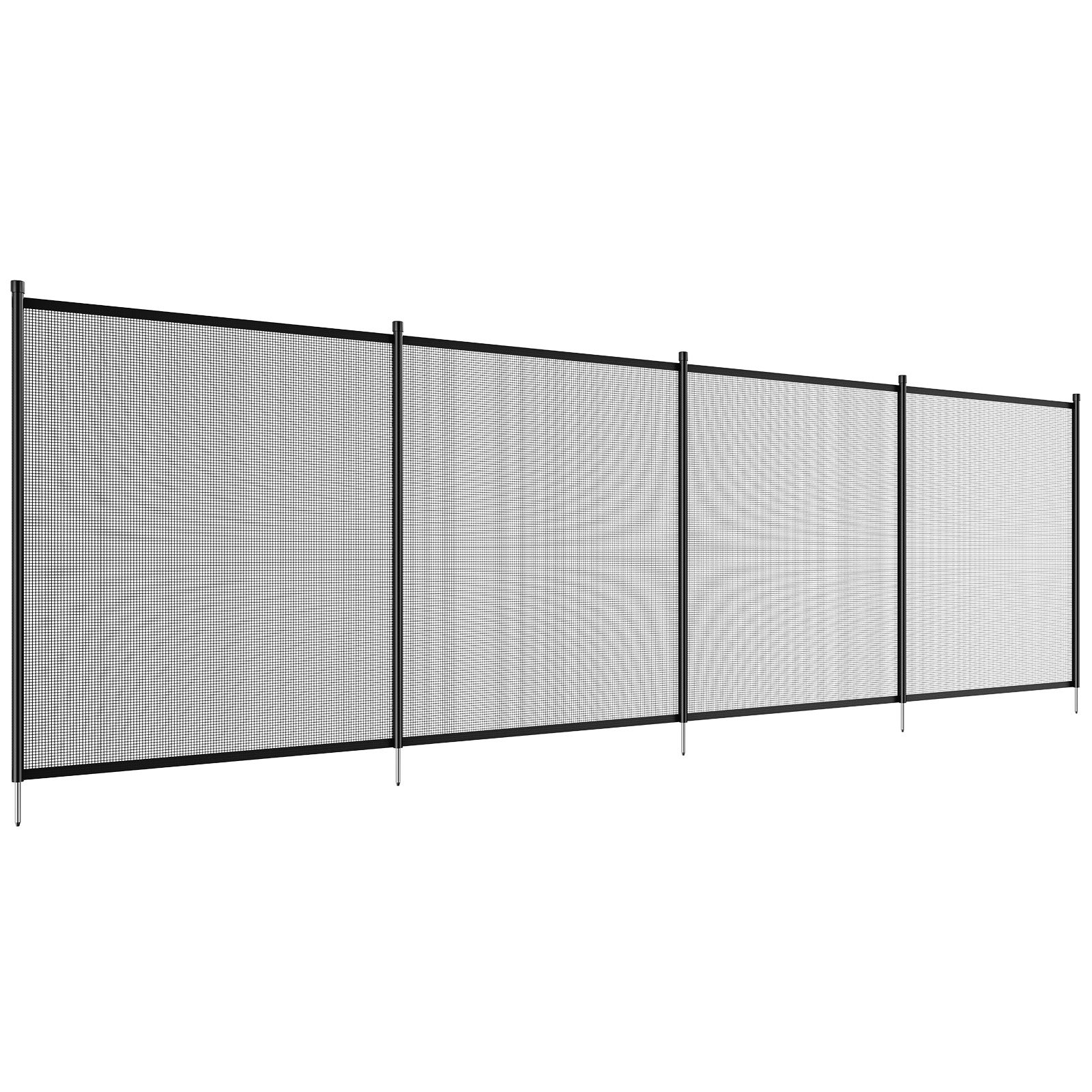 Clôture de Piscine,VEVOR Barrière de Piscine Creusée 1,21x3,66 m Clôture Amovible Sécurité Pliable Tige en Aluminium Tissu Maille PVC Teslin 340 g/m² - 9