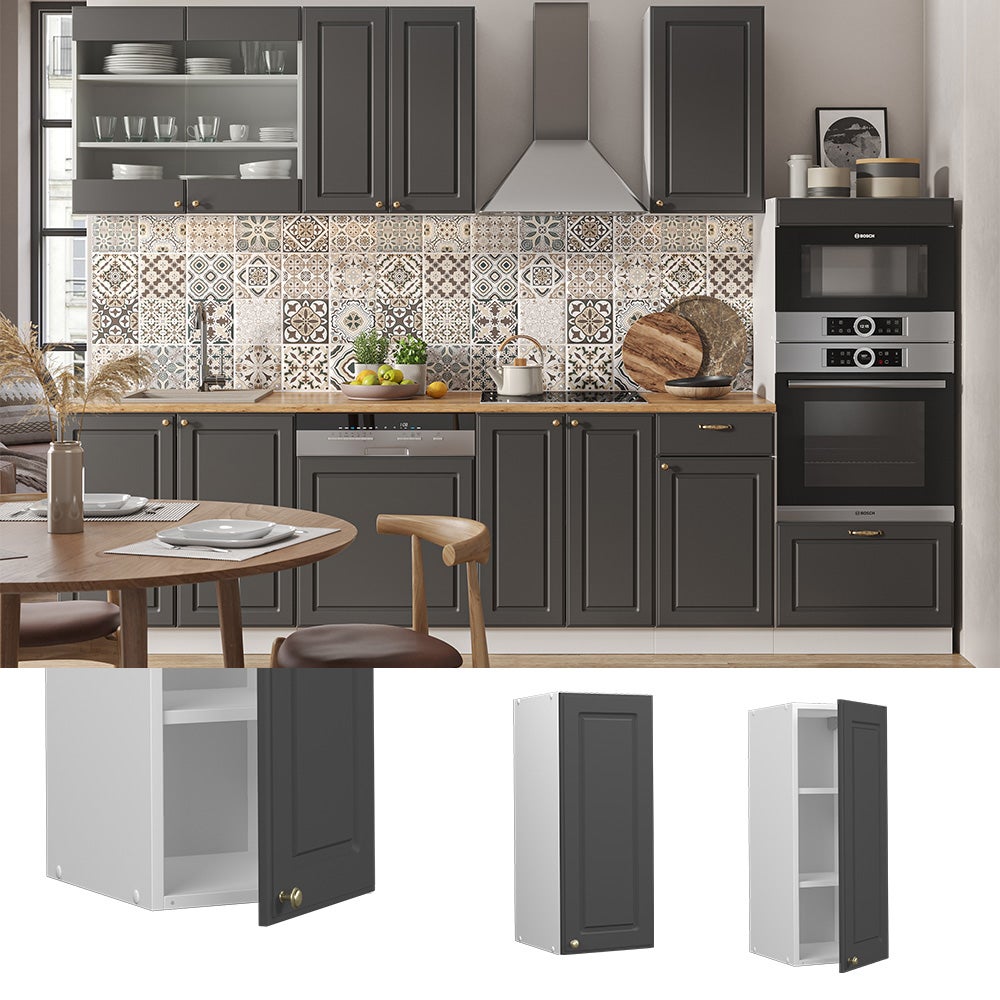 Vicco Elément haut de cuisine Fame-Line, Anthracite-or, 30cm - 2