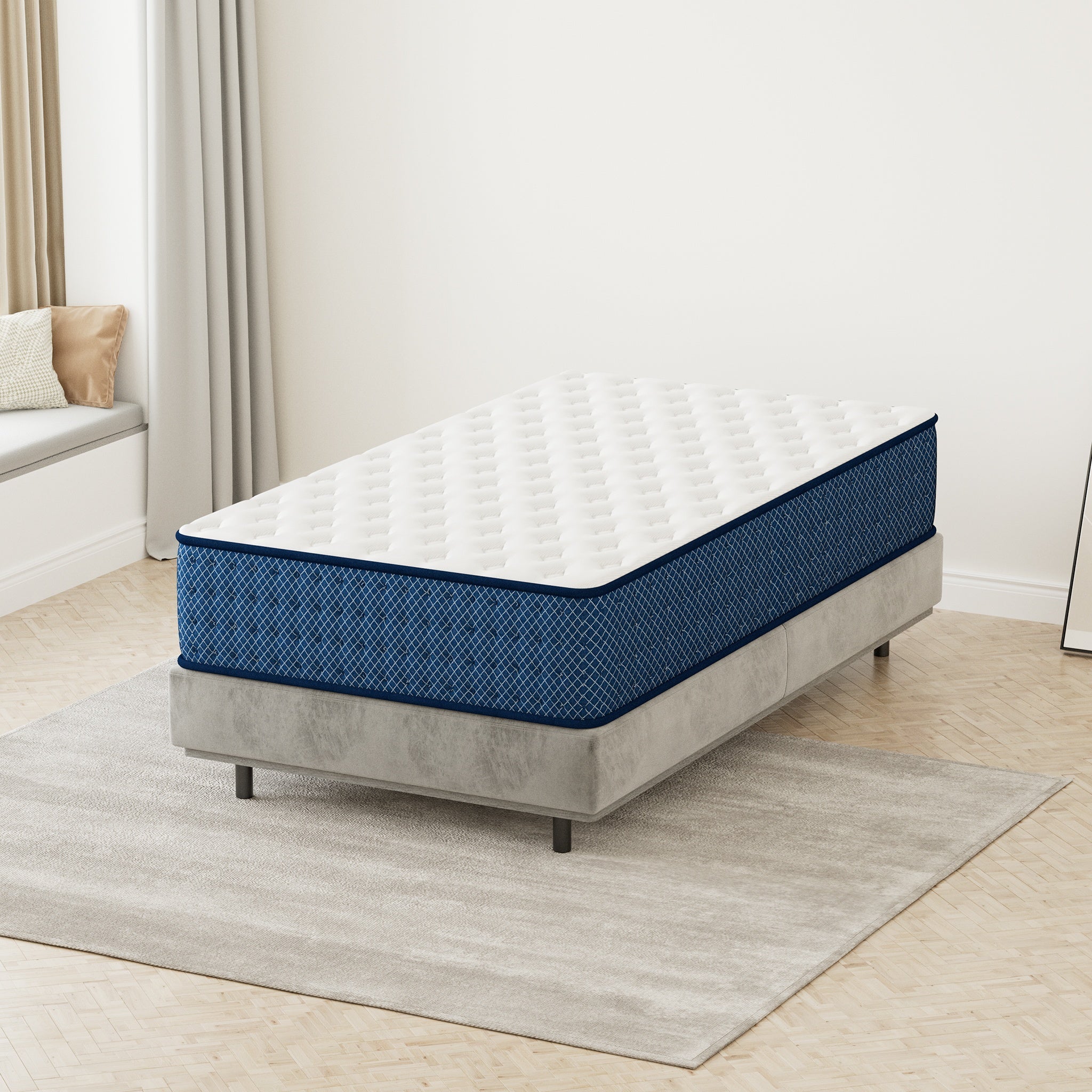 TEENO Matelas mousse 140x190 cm, epaisseur 30 cm Ferme 7 zones de confort en mousse, Réversible Soutien Parfait - 4