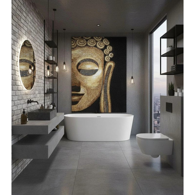 Mosaico artistico in vetro con rappresentazione del Buddha - 2,43 mq - 135 cm x 180 cm