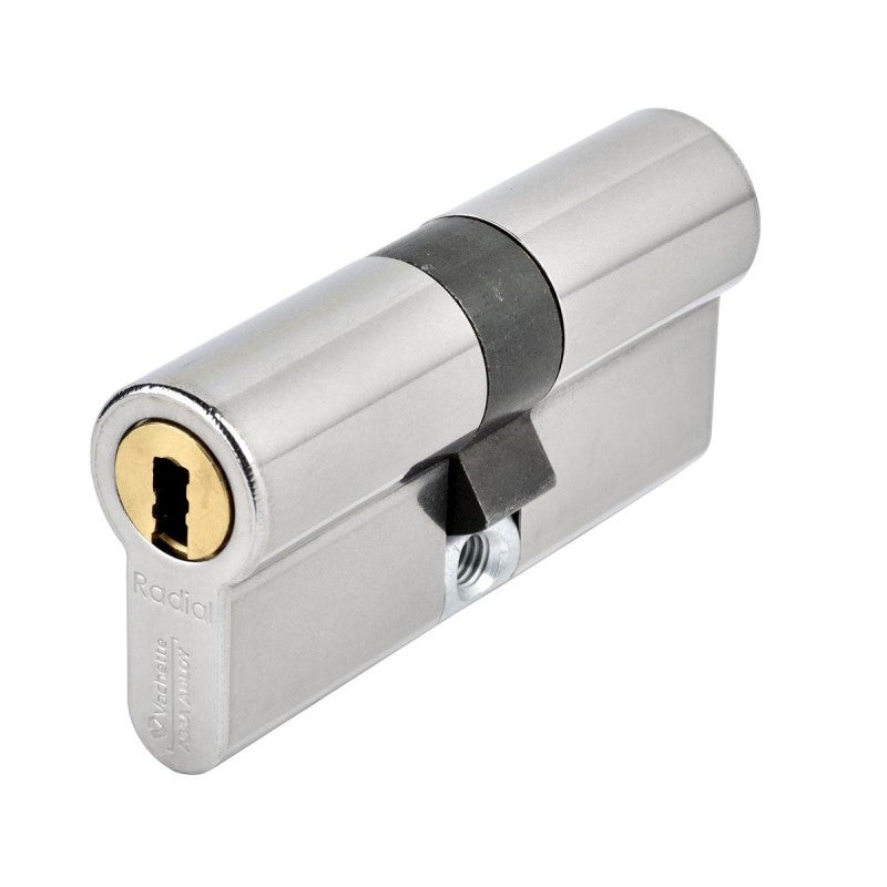 Cylindre à Bouton Vachette HDI+ A2P 60xB50 - Laiton Nickelé Avec 4 Clés