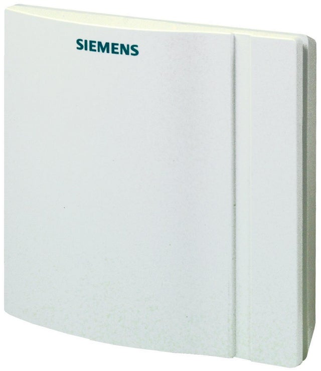 Thermostat d'ambiance Siemens RAA11, plage 8–30 °C, contact inverseur 24–250 V, montage mural, IP30, dimensions 96x97x36 mm