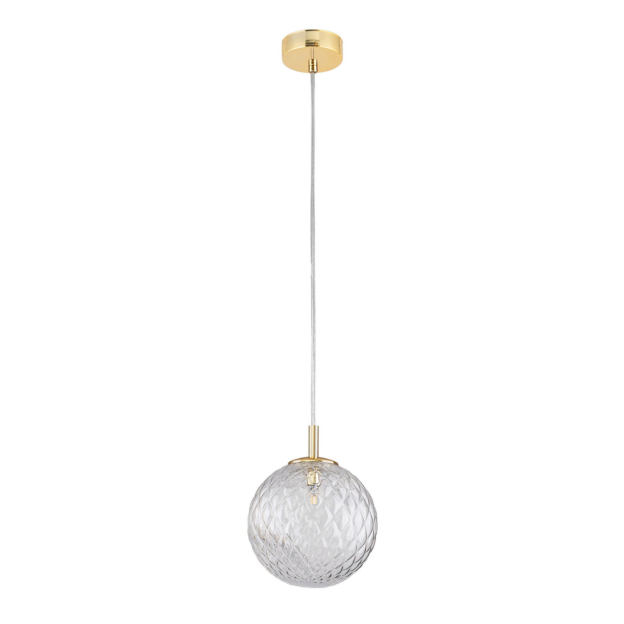 Lampa sufitowa wisząca Cadix złoto-przezroczysta 1xG9x6W wym: 214 x 21 x 21 cm szkło TK Lighting