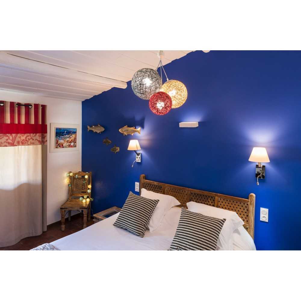 Luminaire Suspension E27 -A Visser Sur Une Douille E27-Télécommande Sans Fil - 3 Boules En Chanvre- Ampoules Led E27 Incluses-Bahia - 3