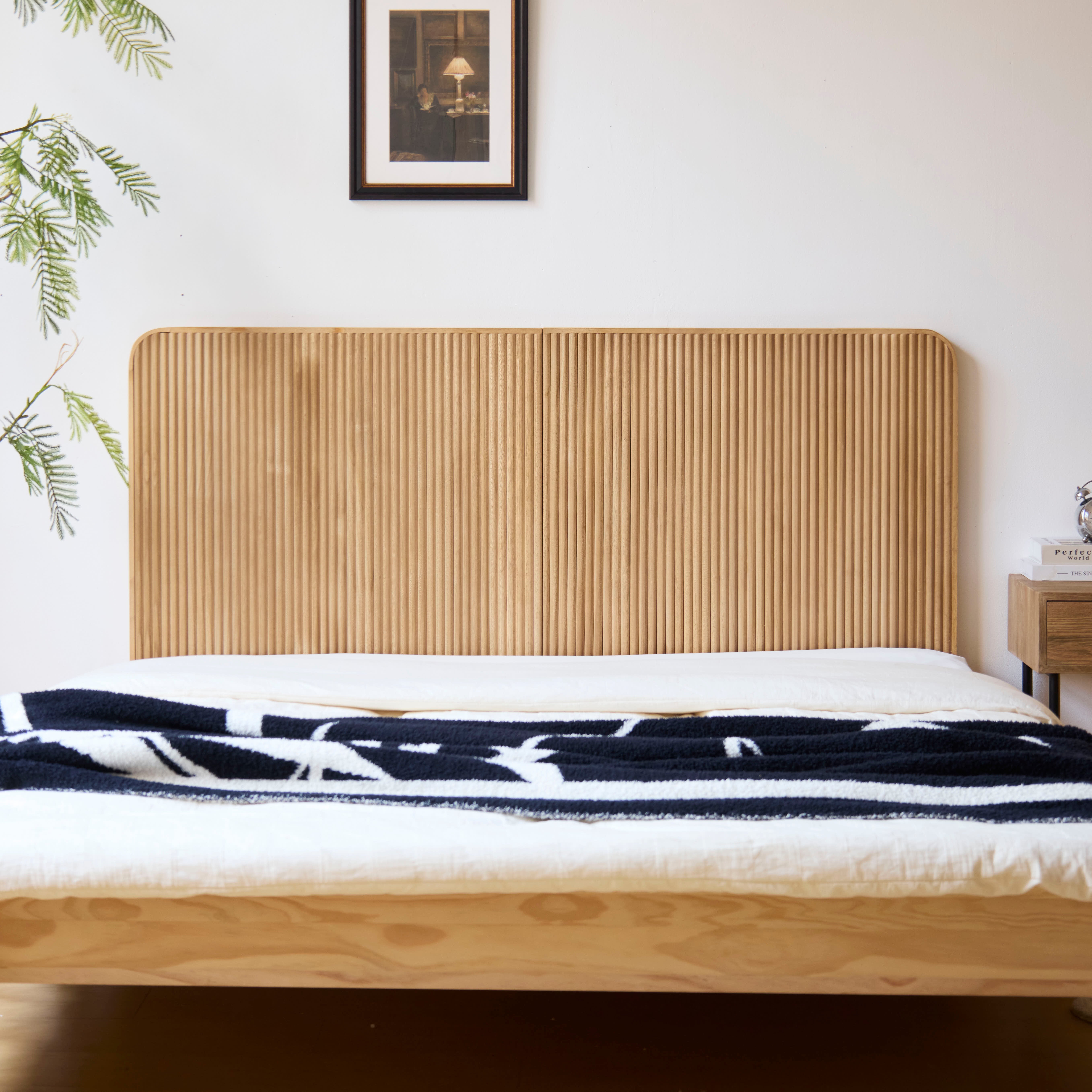 Nordlys - Tête de Lit 160 Bois Massif Hetre Marron - 3