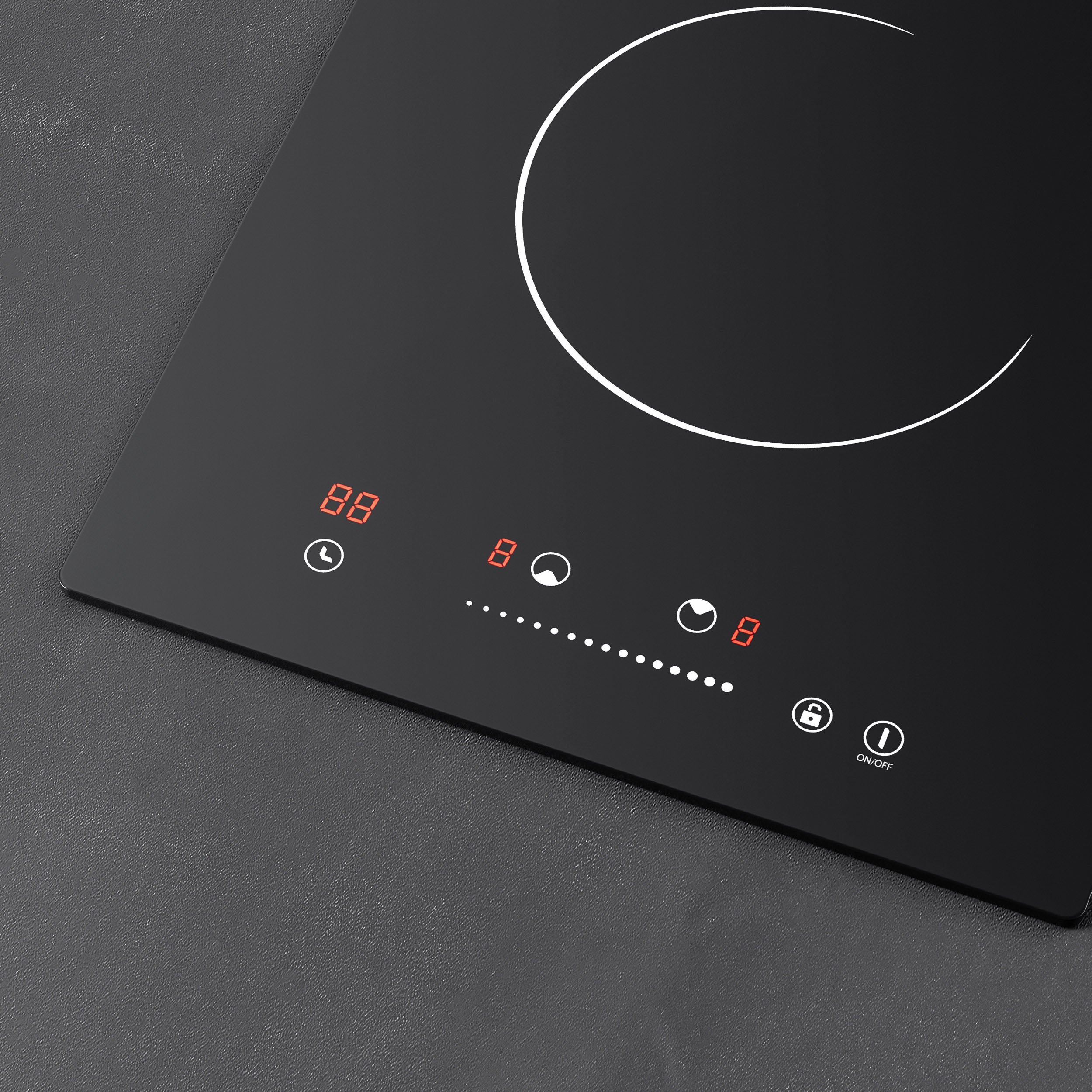 CDV Plaque Vitrocéramique 2 foyers 3000W Encastrable ou Pose libre 9 Niveaux de Puissance Minuterie 99 mins CDVER302 - 5