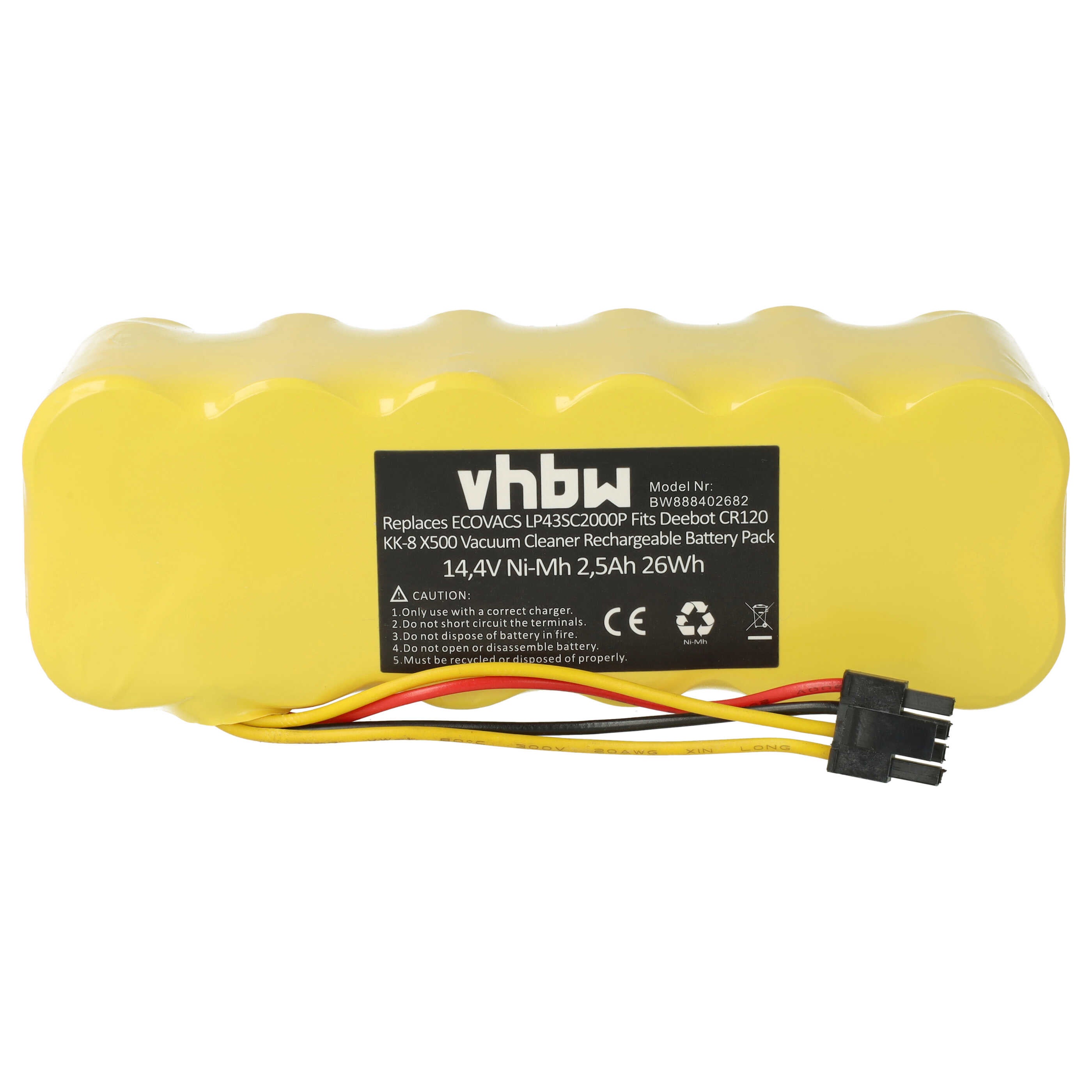 Hochleistungs-Akku Für Saugroboter – 14,4V, 3000mAh, Ni-MH, Ersetzt LP43SC2000P, Für Ariete & ähnliche