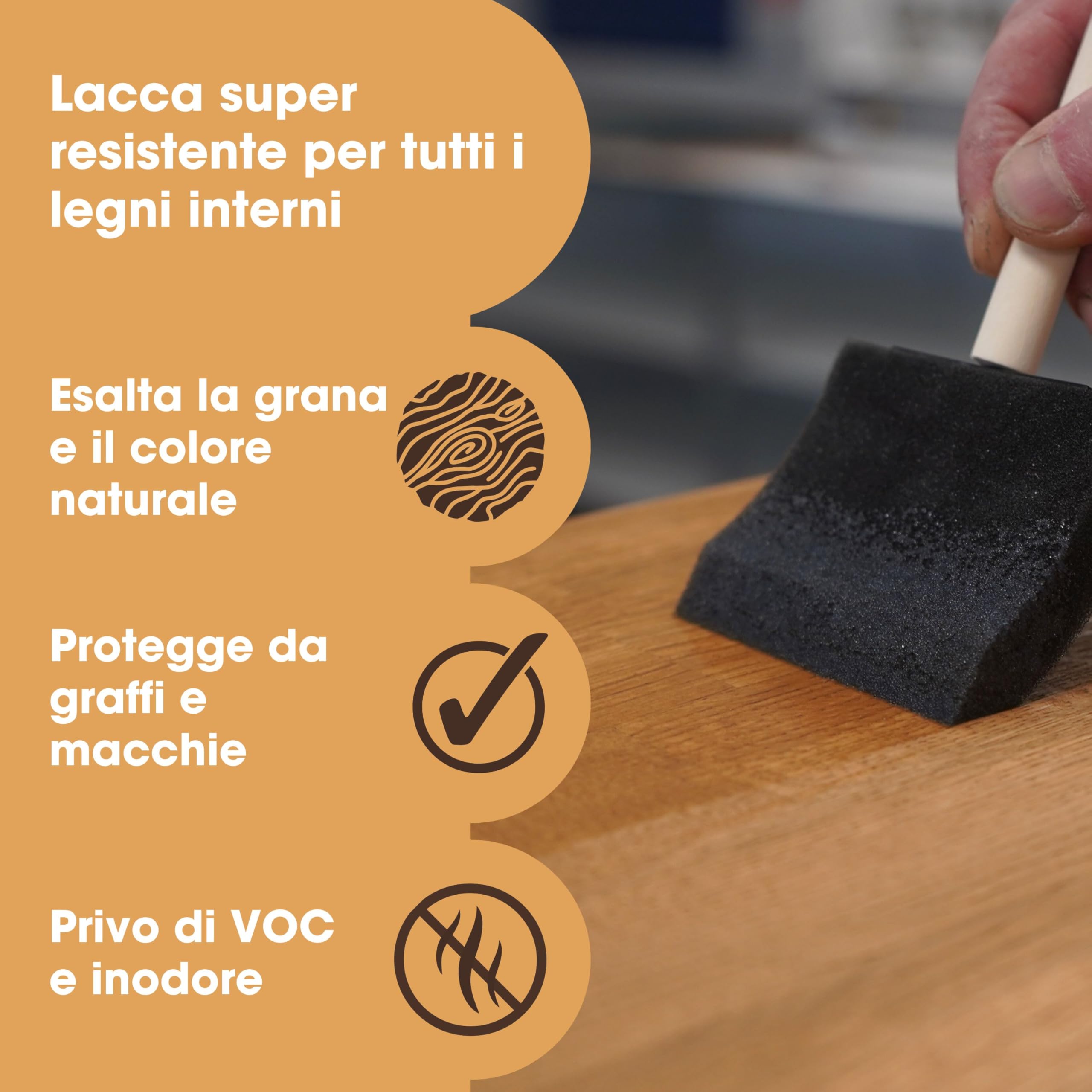 Vernice per legno per interni extra forte (500 ml, opaca) - Vernice per legno a base d'acqua ad asciugatura rapida per proteggere tutti i mobili, le p - 2