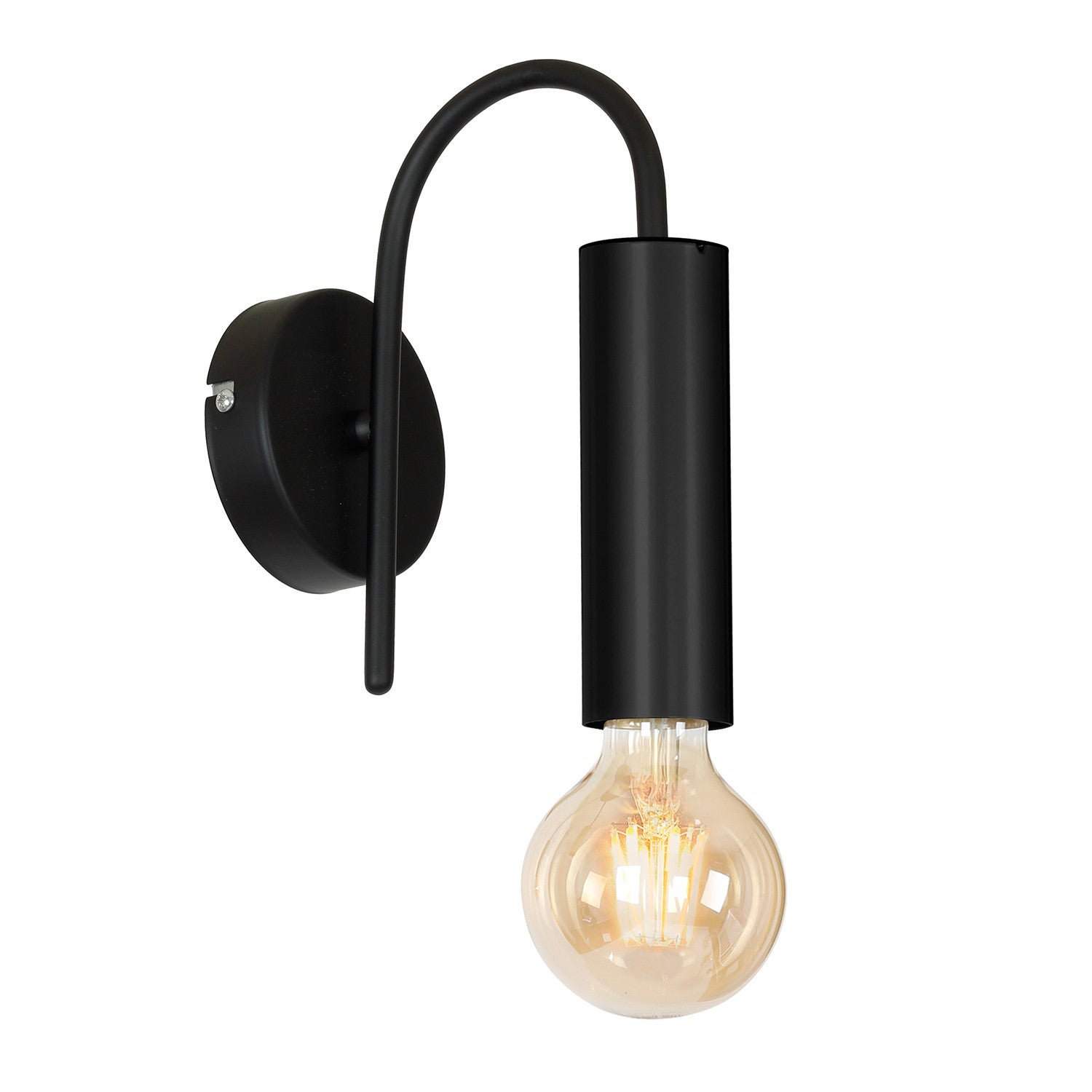 Kinkiet ścienny Loppe czarny mat 1xE27x15W styl minimalistyczny wym: 21 x 10 x 17 cm metal IP20 Luminex