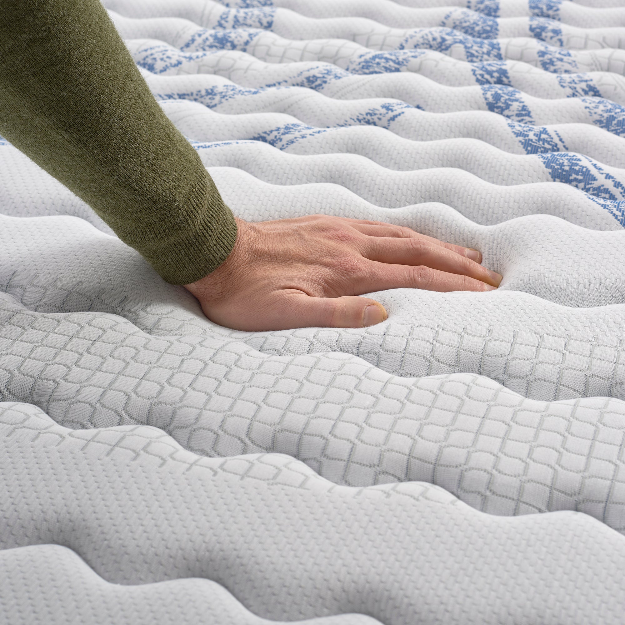 Matelas Perfectsleep 140x190 cm - Hybride - Épais 26 cm - Ressorts Ensachés + Mousse à mémoire HR + Blue Latex - Reversible - Hypoallergénique - 5