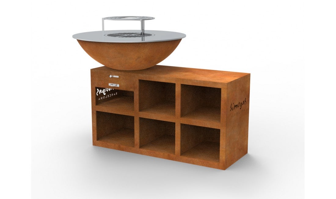 Brasero corten jupiter l - 100cm