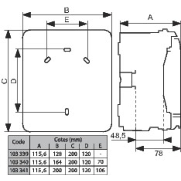 COFFRET PLEXO3 IP65 8 MOD - 001908 - 2