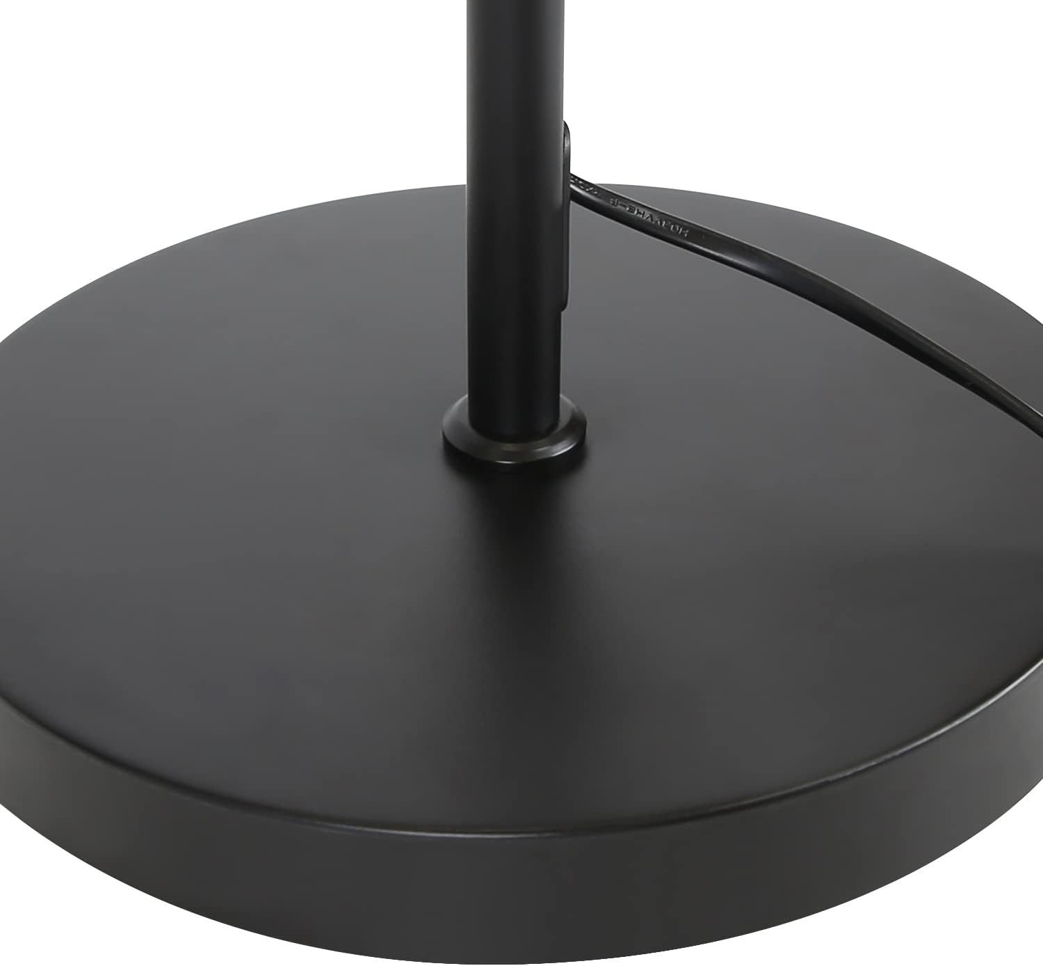 NETTLIFE Czarna lampa podłogowa do salonu: nowoczesna designerska tkanina, gniazdo E27 o mocy max 40W z włącznikiem nożnym - 6