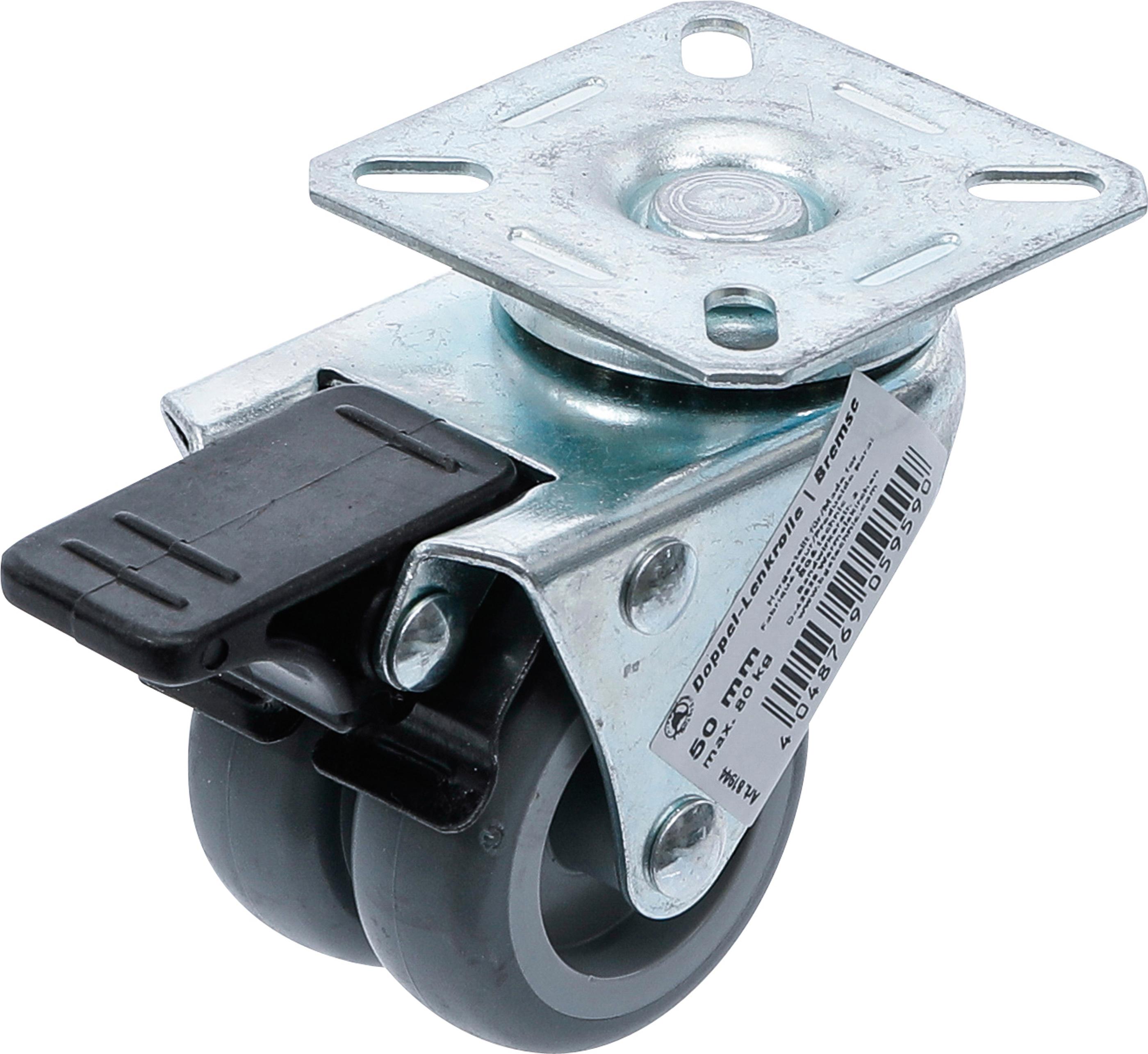 BGS Do It Yourself Roue pivotante avec frein Ø 50 mm Leroy Merlin