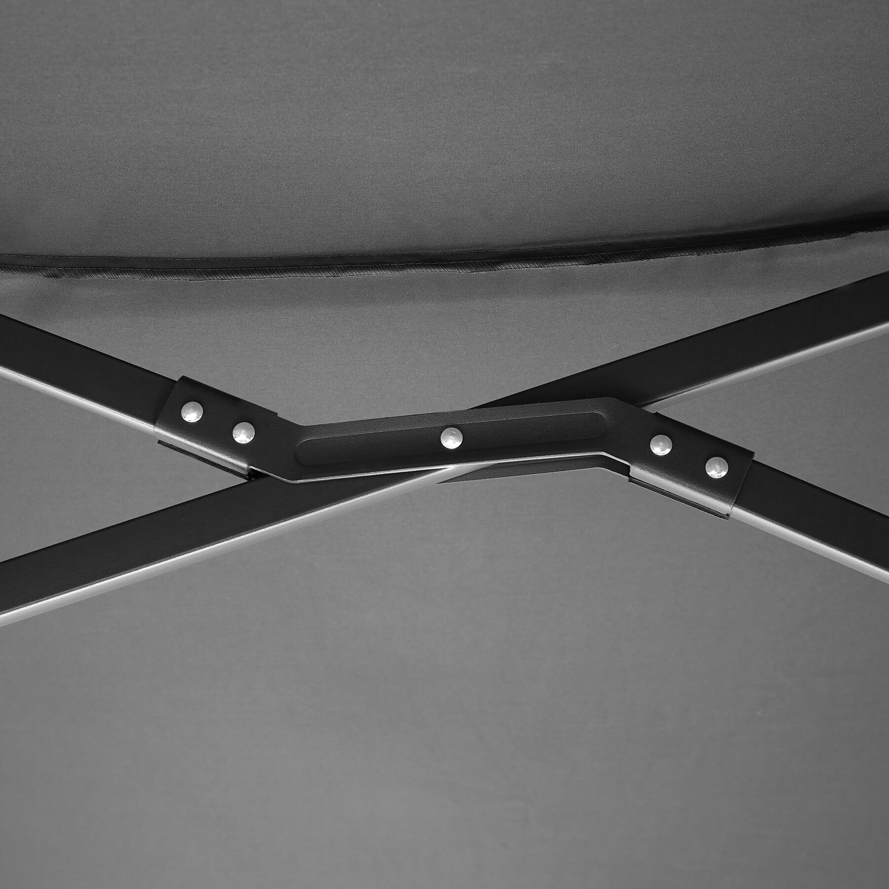 Tectake Parasol SILIA en aluminium 460 x 270 cm - gris - 7