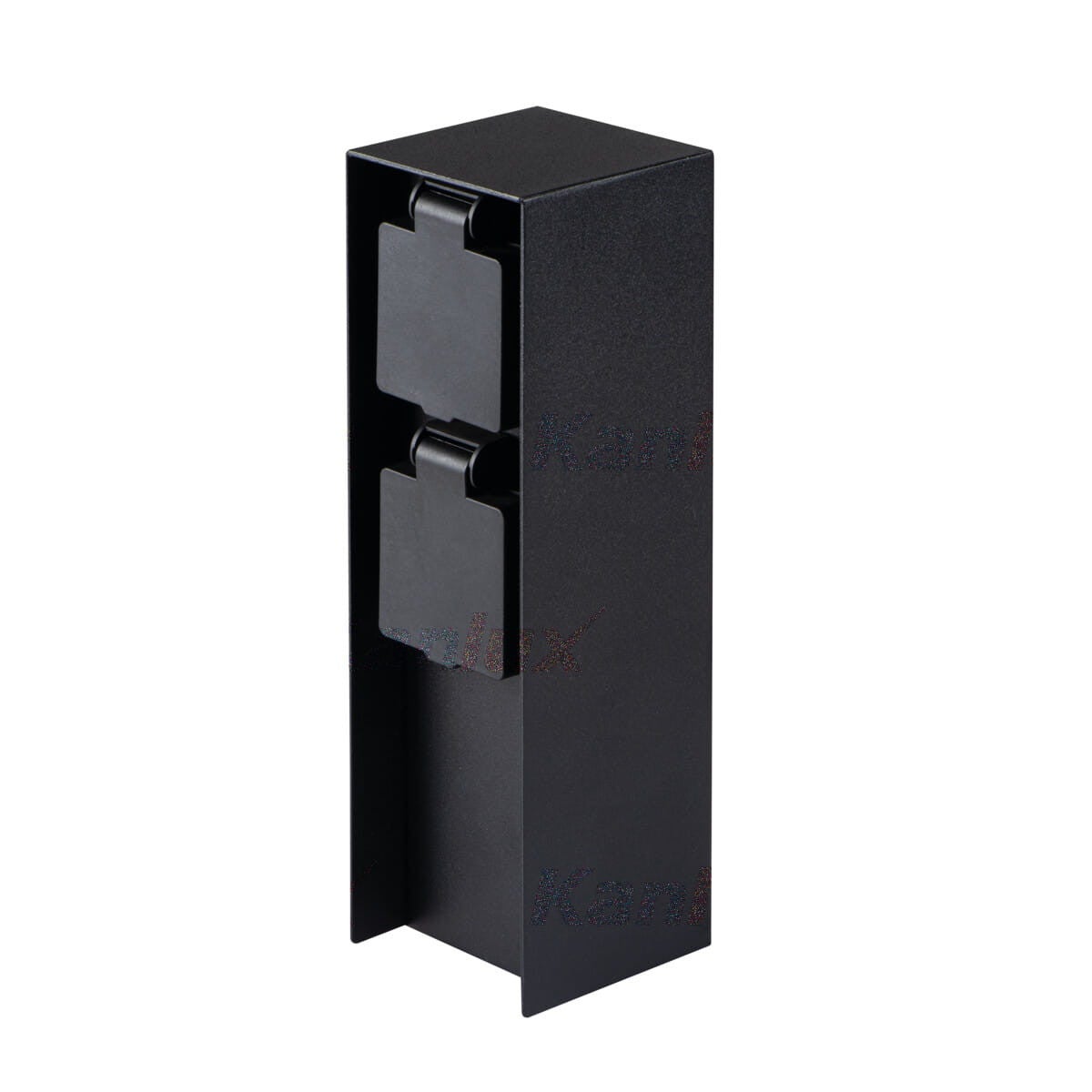 Poteau de jardin 2 prises 230V – Acier inoxydable – IP44 – Anthracite - 2