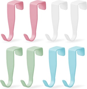 Litinliv 6 Crochets Muraux Colorés Patère Enfant - Patères Métal Pour Chambre Salle De Bain Cuisine