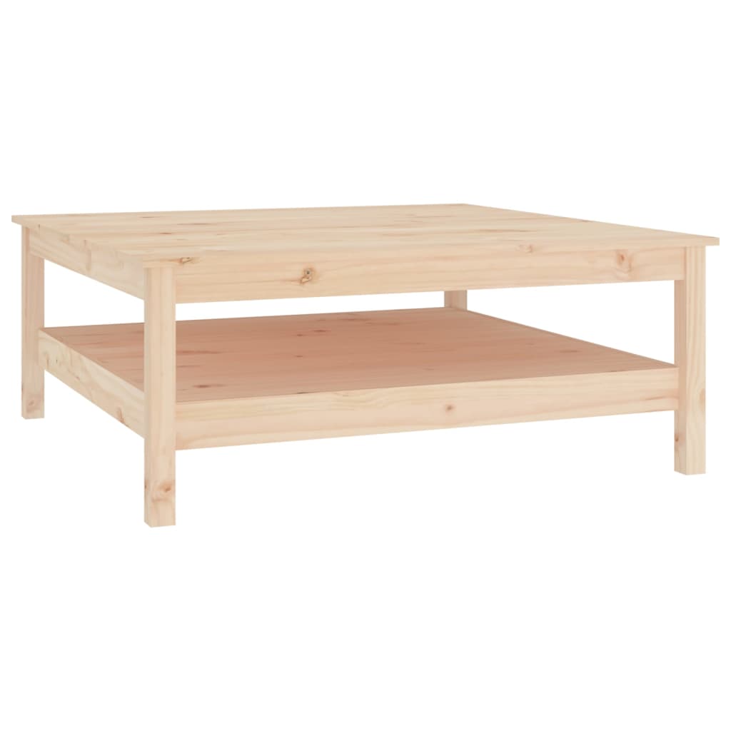 Table Basse Carrée Bois Massif Palissandre – 100x100x40 Cm Avec 4 Tiroirs