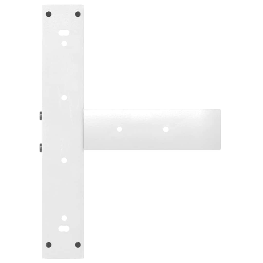 Pernas de mesa de centro em forma de T?2 peças de aço branco - COMFORTXL - 7