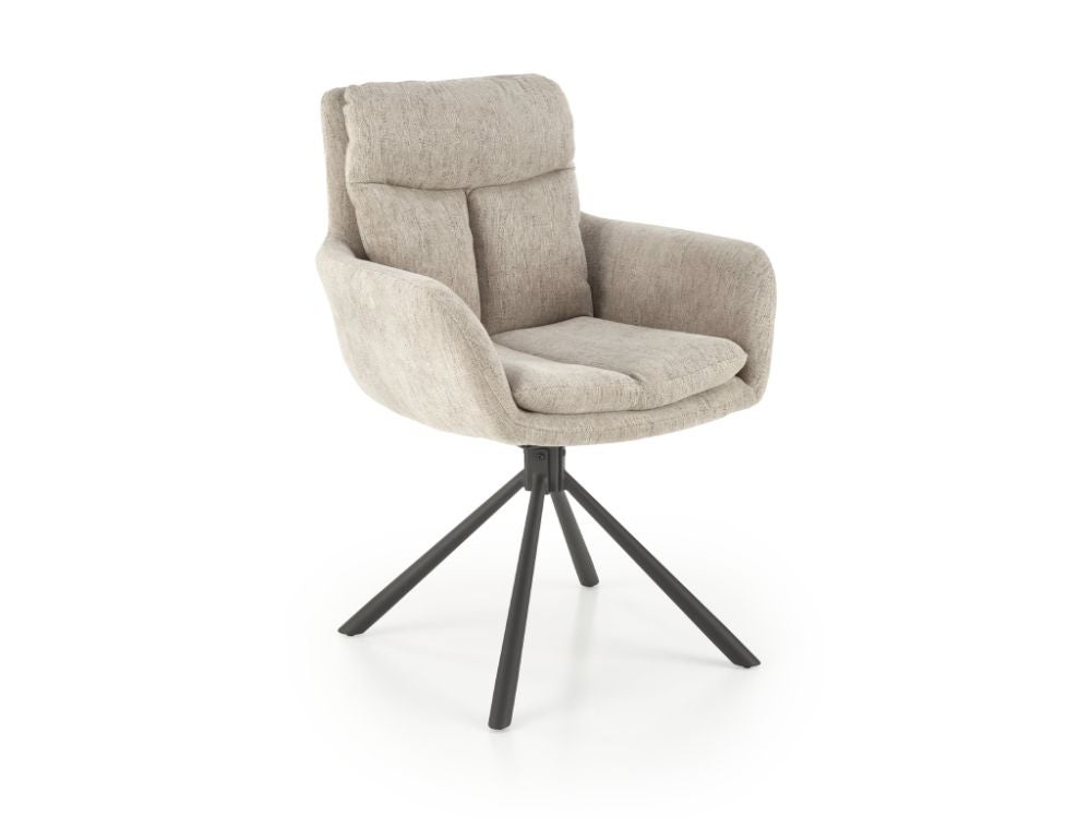 Krzesło tapicerowane K495 beżowe obracane