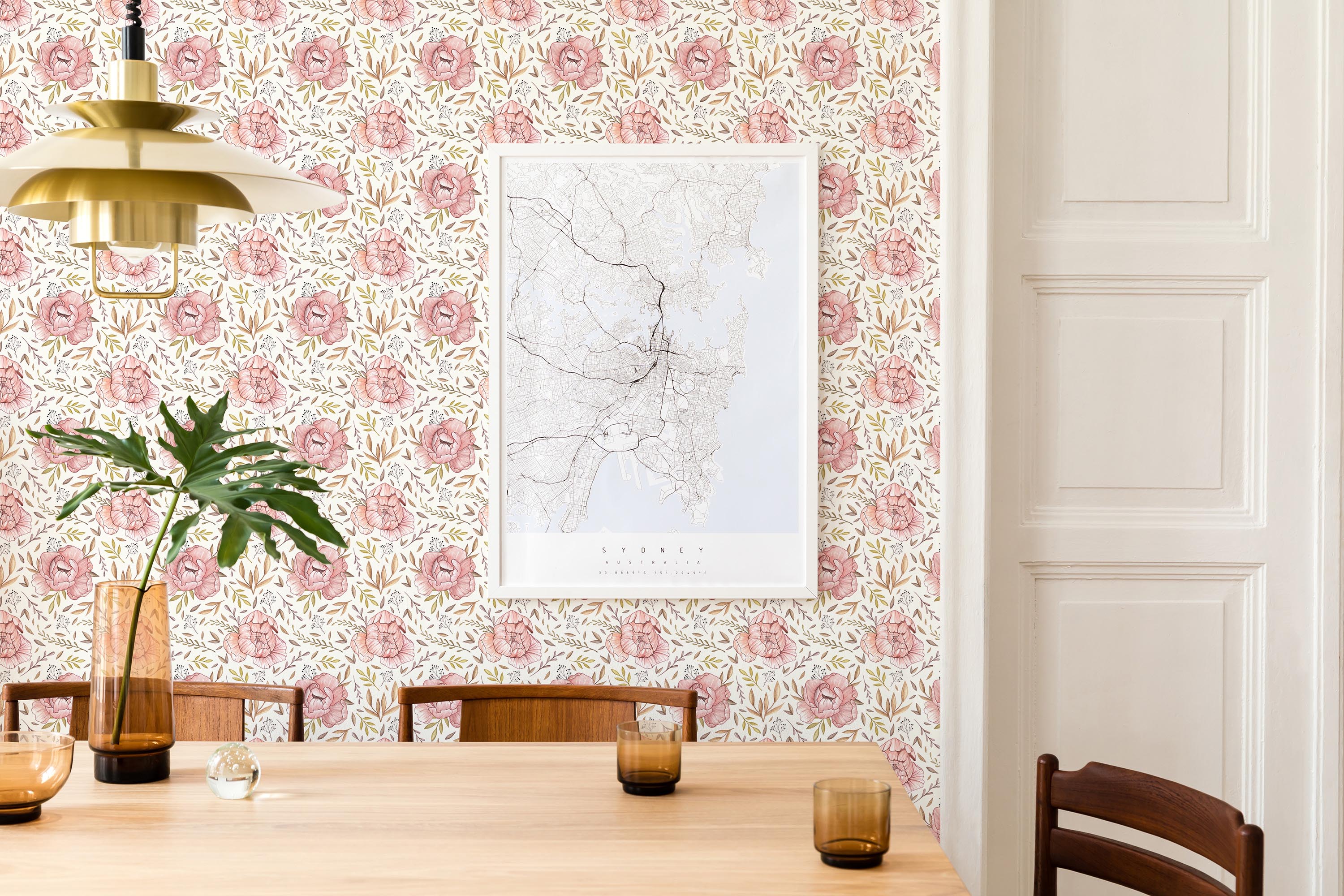 Watercolor Wonder Peony Wallpaper | Leroy Merlin