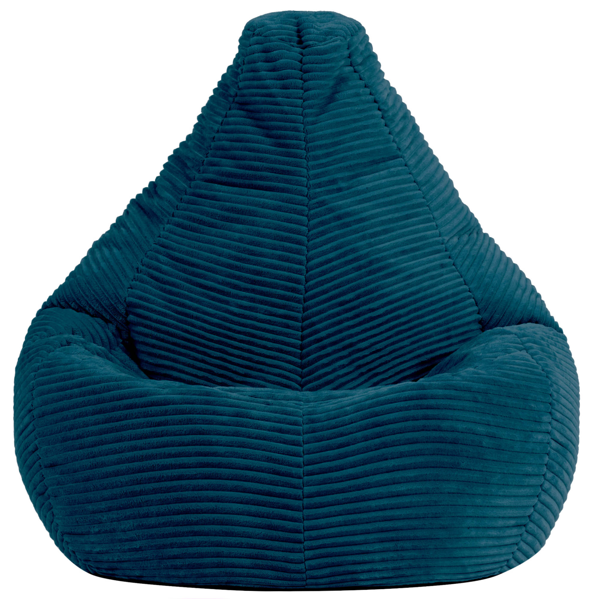 Pouf poire enfant Icon à dossier haut velours côtelé bleu canard, 65x65cm Oeko-Tex® - 4