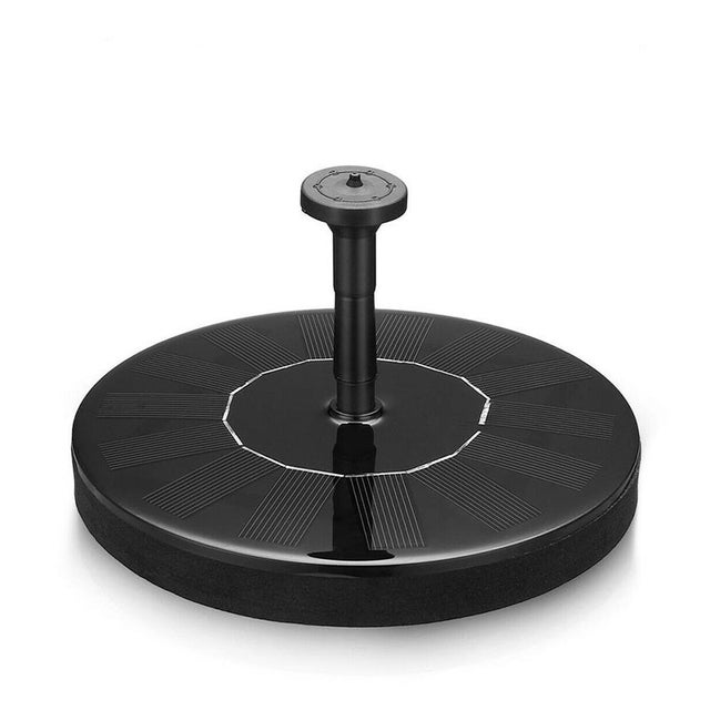 Fontaine flottante solaire ronde de 13 cm | Décoration de piscine de jardin | Fontaine de jardin (noire)
