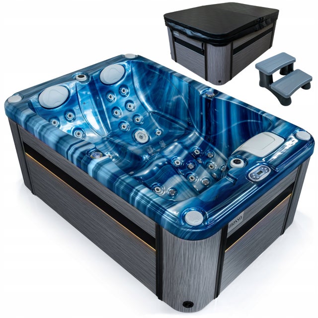 Spa ogrodowe zewnętrzne 2 osobowe 200cm x 135cm wanna z hydromasażem zestaw