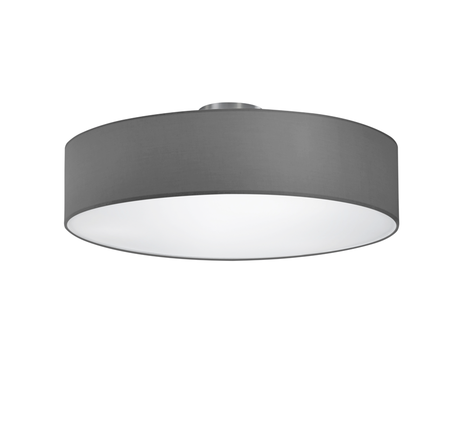 Lampa sufitowa wisząca Hotel srebrno-szara 3xE27x60W nowoczesna wym: 17 x 50 x 50 cm tkanina Trio