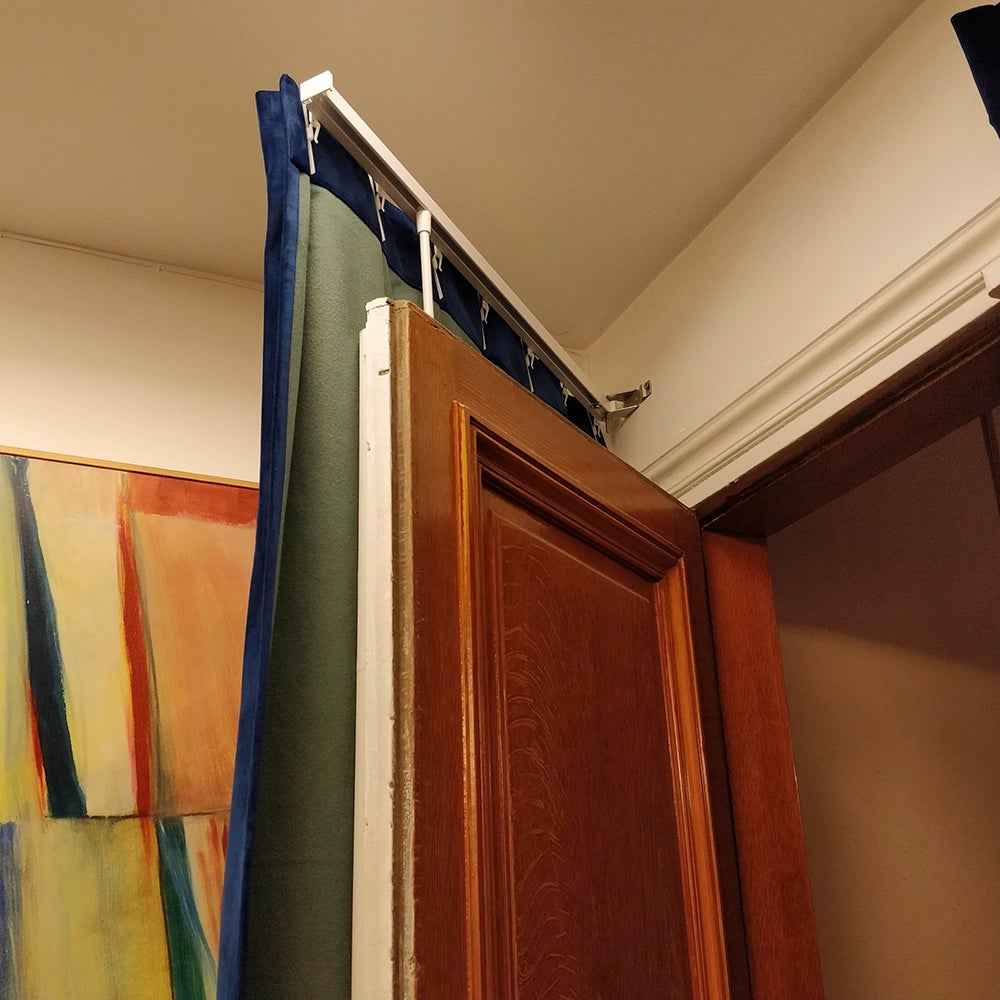 Tringle rideau pour porte à affleurement de 100cm en Alu Satiné - Boulet - 3