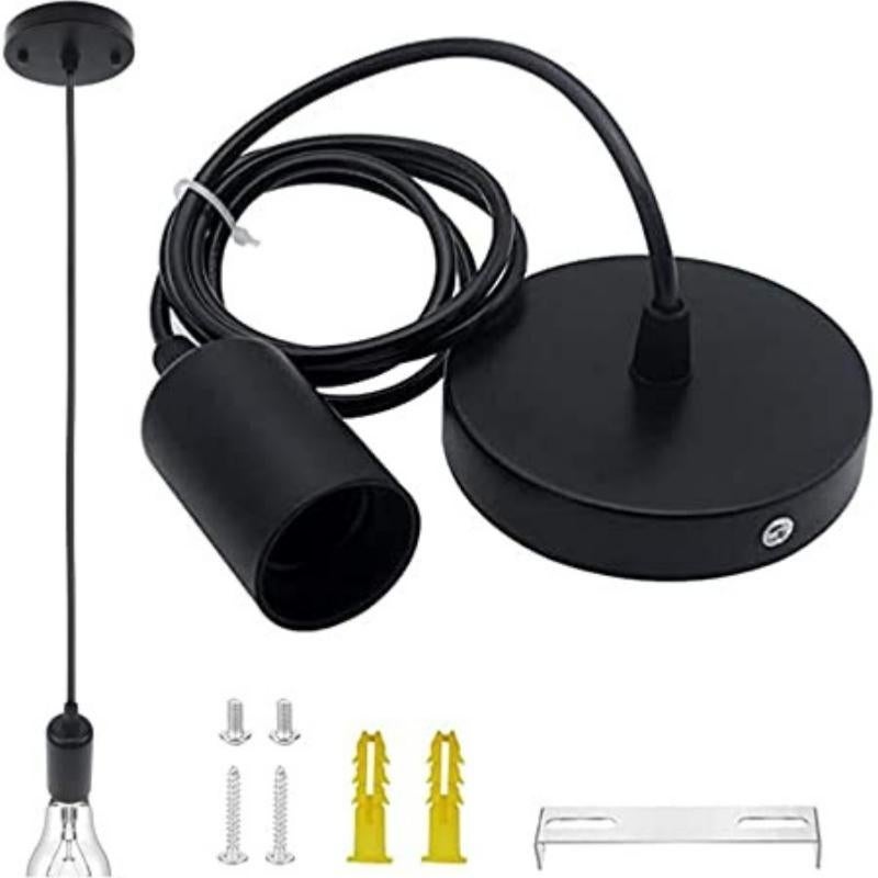 Suspension Ampoule E27 100cm Noir - SILAMP - 3