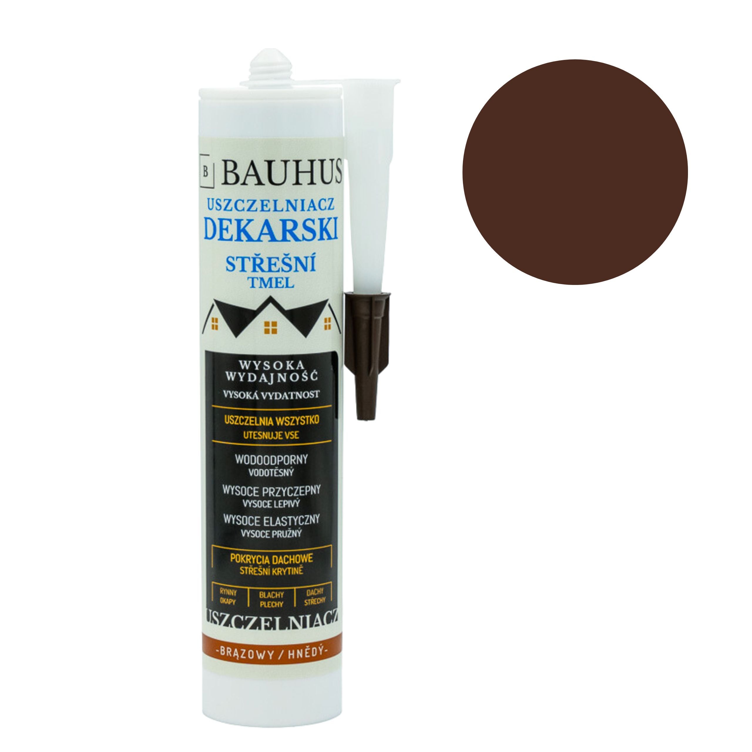 Uszczelniacz dekarski 280 ml brązowy RAL 8016