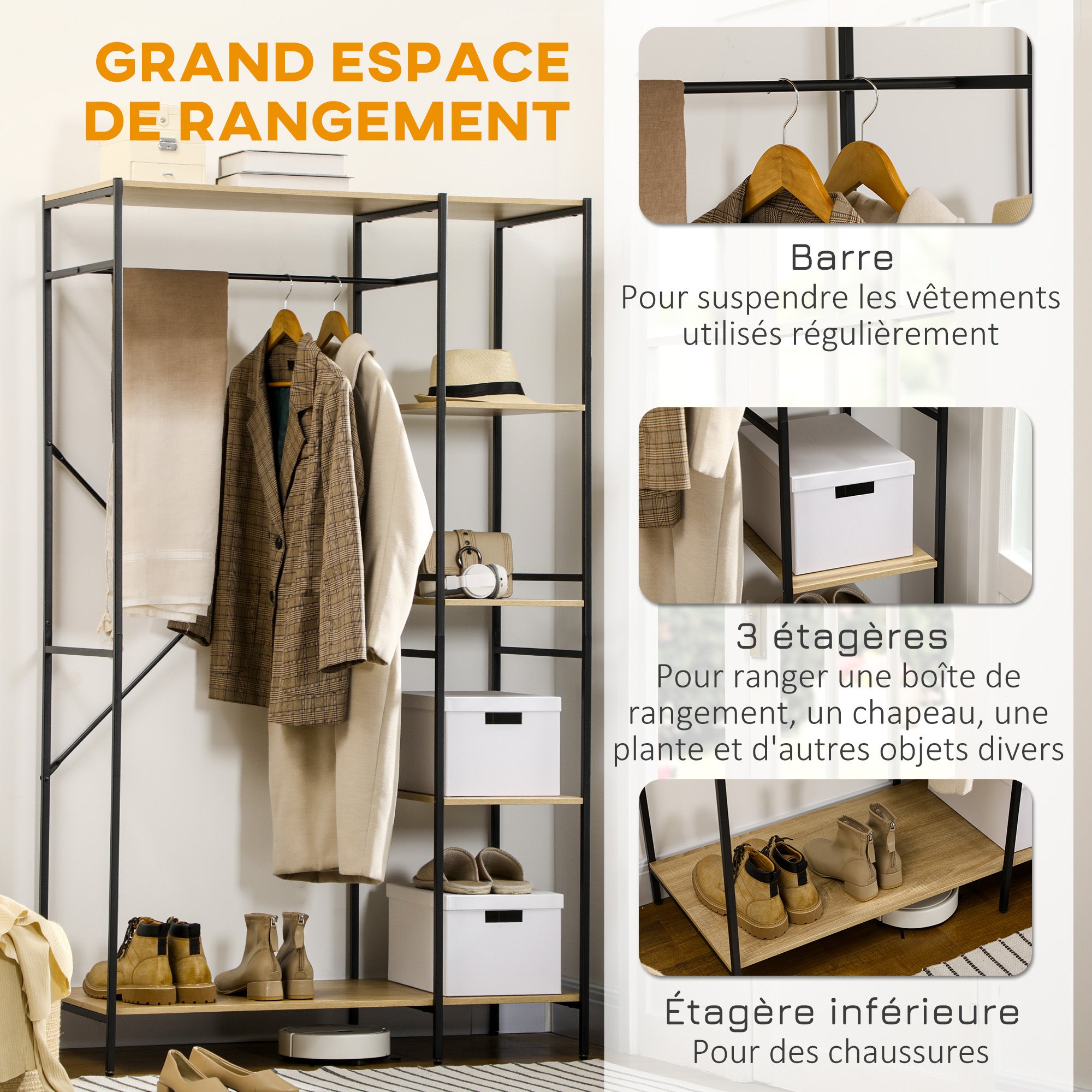 Penderie Métal HOMCOM - 5