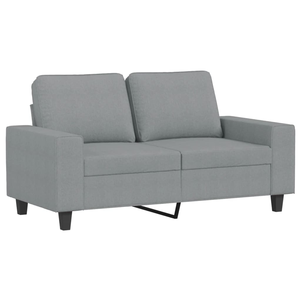 Sofá de 2 plazas   sofá de salón   sofá de descanso de tela gris claro 120 cm cfw99619