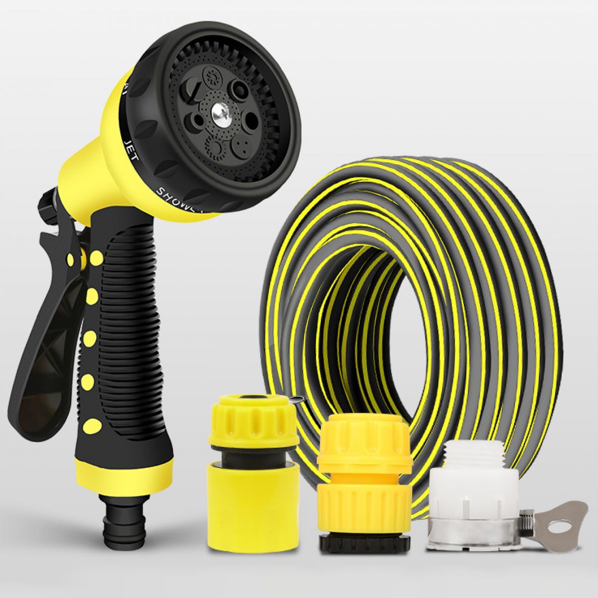 Sunifier Tubo da giardino in metallo da 1,5 m, con ugello, flessibile in acciaio inox, tubo da giardino da 15,2 m, resistente per irrigazione e lavaggio all'aperto (15,2 m Sunifier Tubo da giardino in metallo da 1,5 m, con ugello, flessibile in acciaio inox, tubo da giardino da 15,2 m, resistente per irrigazione e lavaggio all'aperto (15,2 m