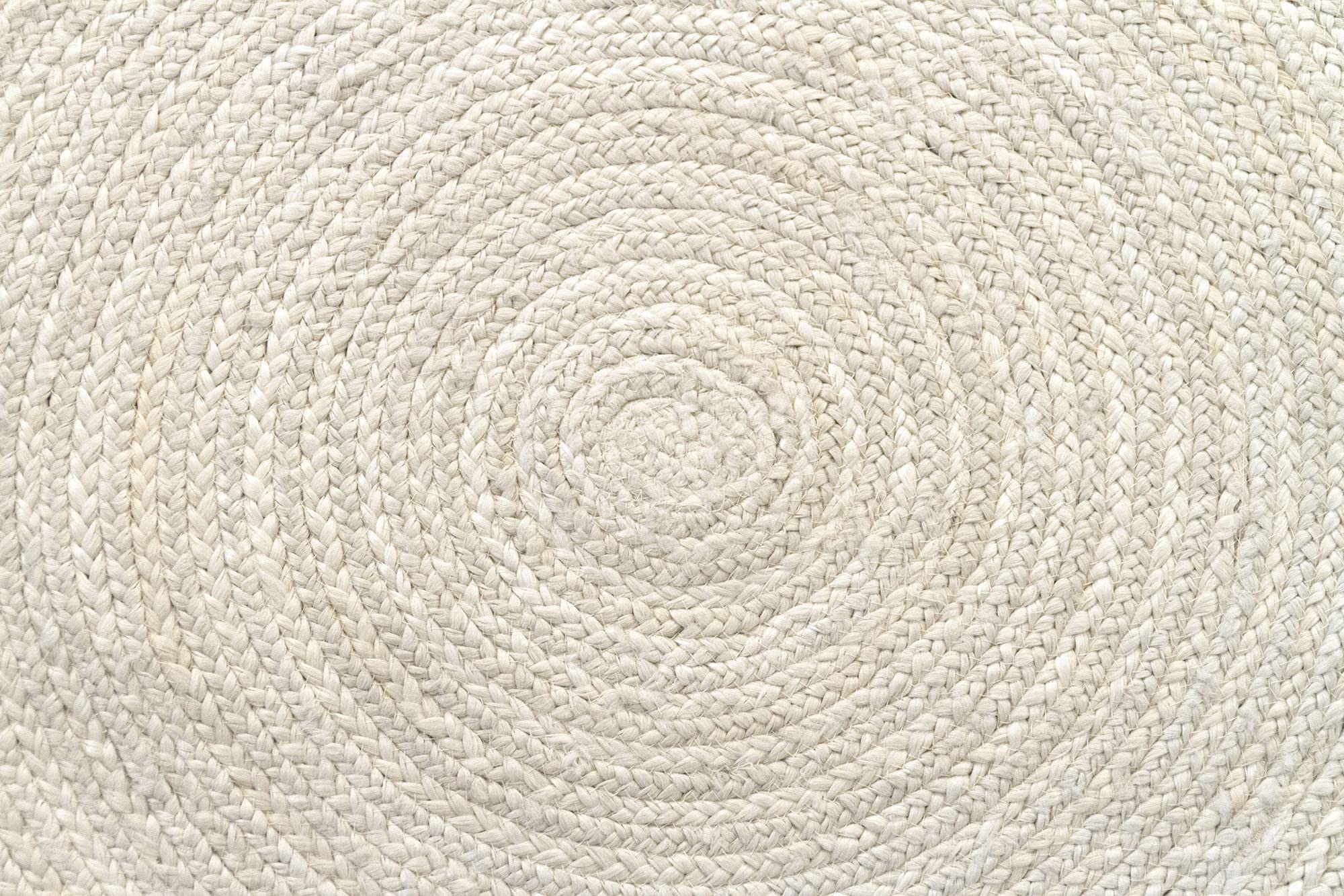 Alfombra redonda de yute blanco ALHAMBRA 100x100 cm - Alfombras para salón, dormitorio y sala de estar - 4