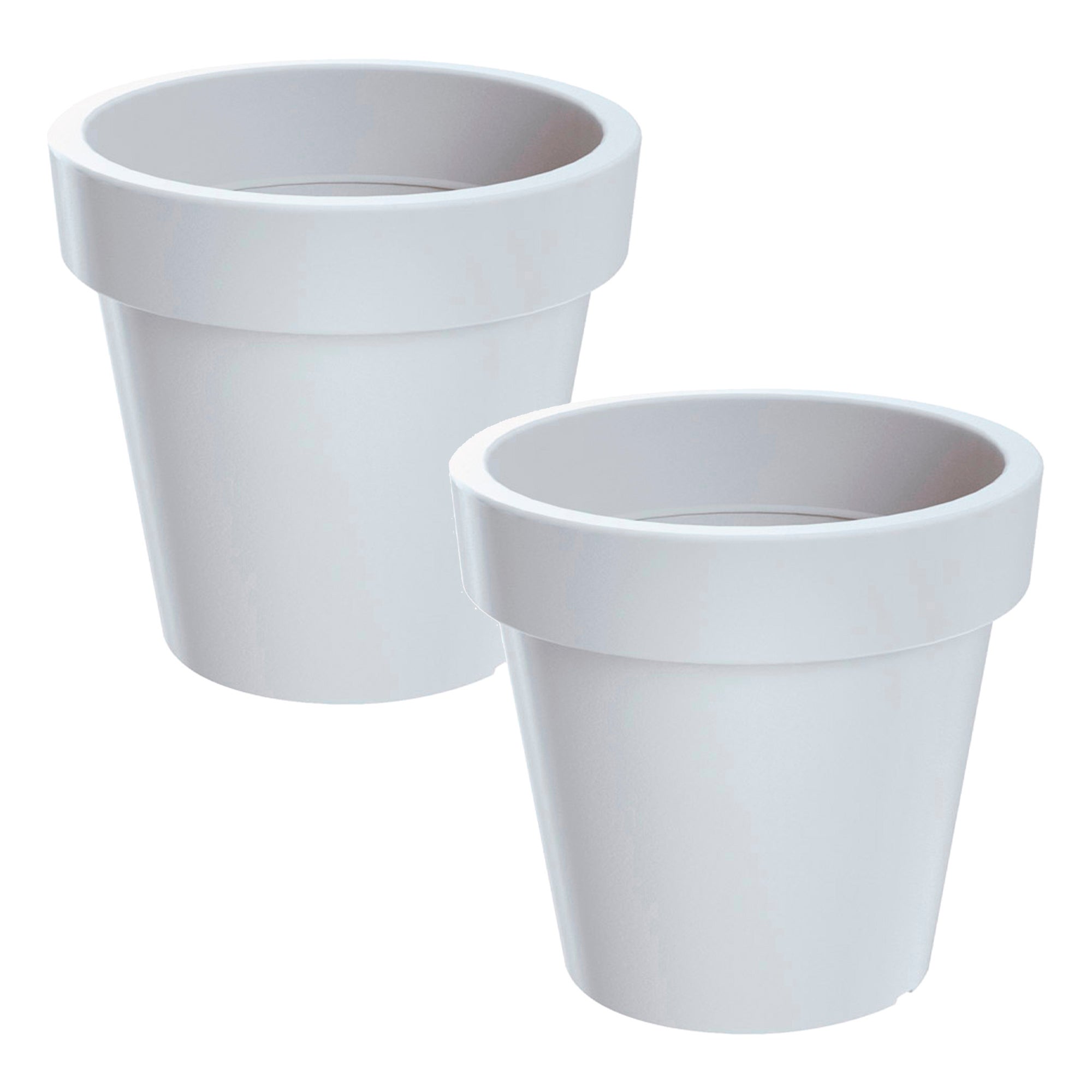 10 Vasi Da Fiori In Plastica Composita SOUJOY – Bianco, Alti E Conici 20,1 Cm | Infrangibili E Leggeri Per Soggiorno E Ufficio