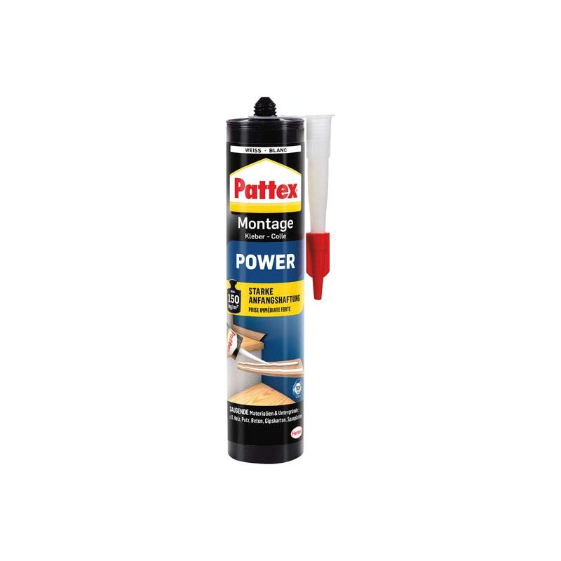 Pattex Colle Montage Power 250g Tube, blanc (Par 12) | Leroy Merlin