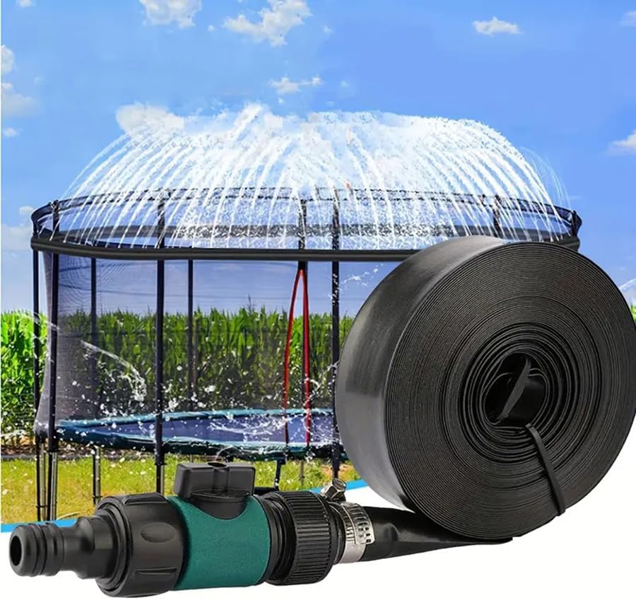 Arroseur de trampoline à monter soi-même, idéal pour s'amuser en plein air dans le jardin et se rafraîchir - 8 m * Bleu - 7
