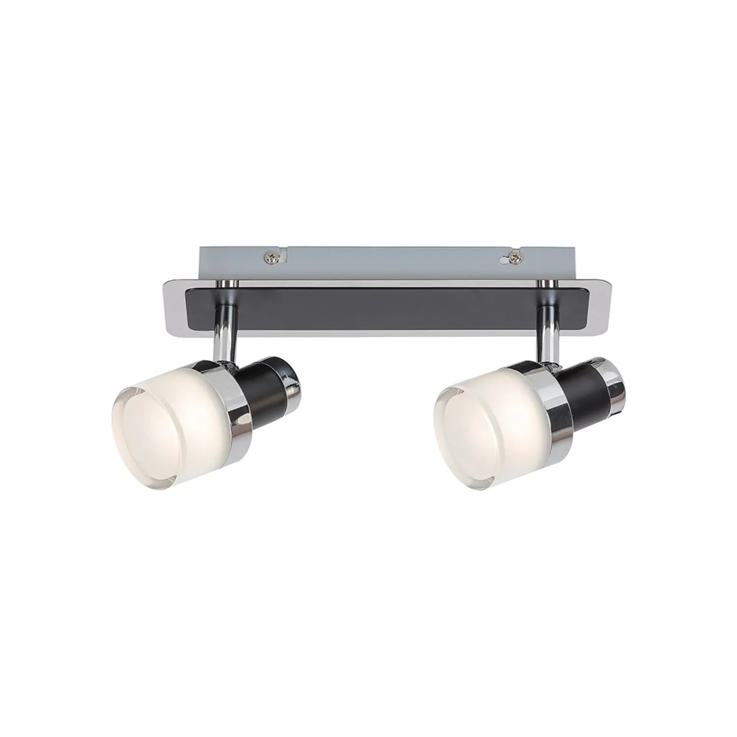 Kinkiet LED Harold czarny-szkło opalizowane 10W Neutralna biel 800lm metal wym:10x25x14cm IP44 Rabalux