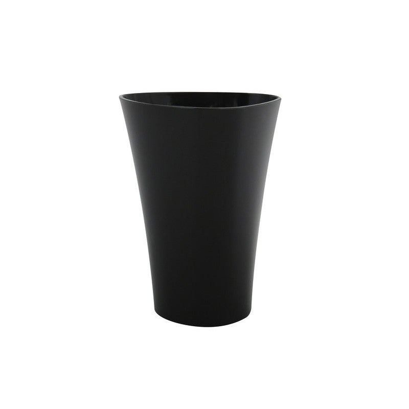 MSV Bicchiere In Poliresina Effetto Ceramica Nera Luanda - 8.6x6x10.6 Cm, Oggettistica Design Per Casa