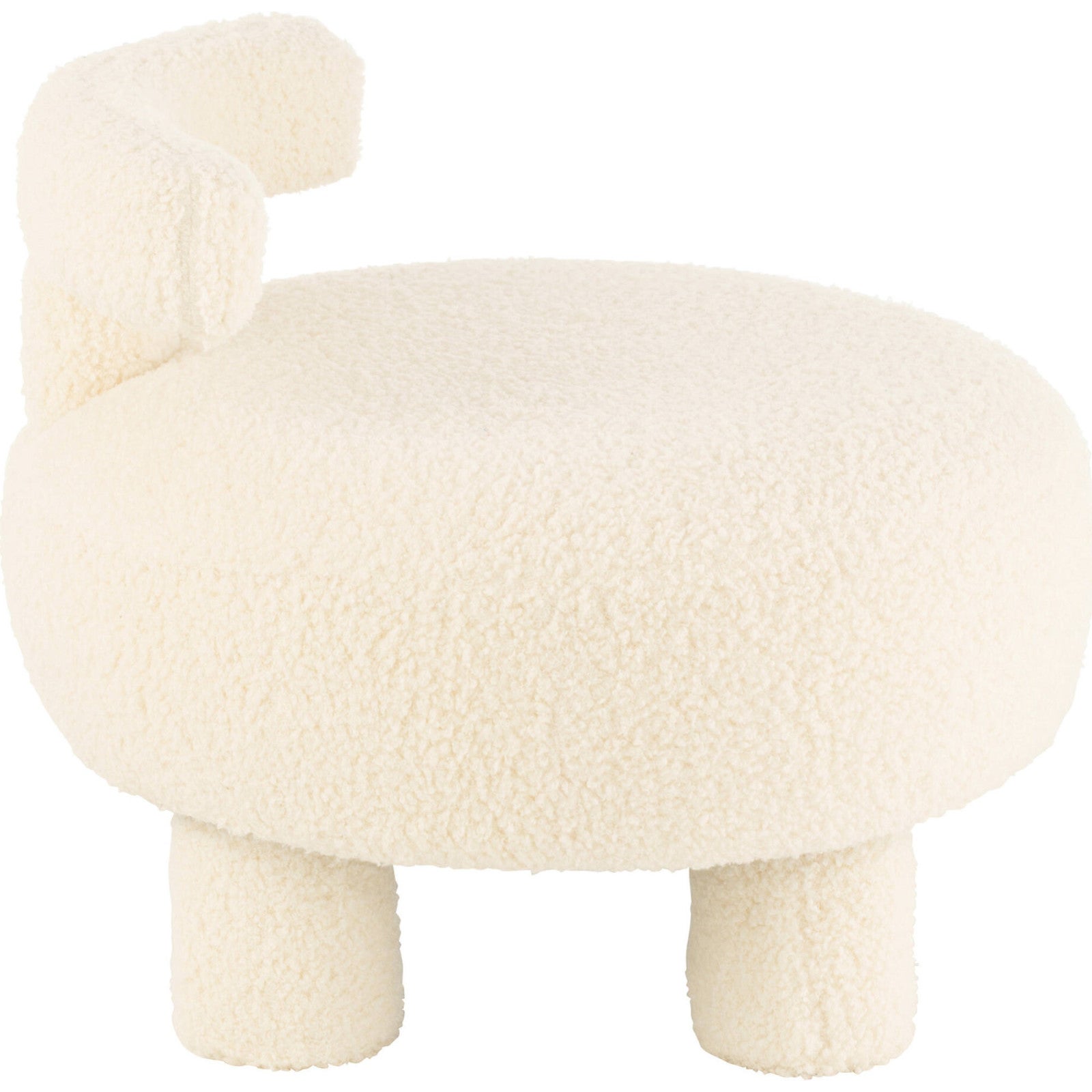 Pouf quart de rond blanc main image 0