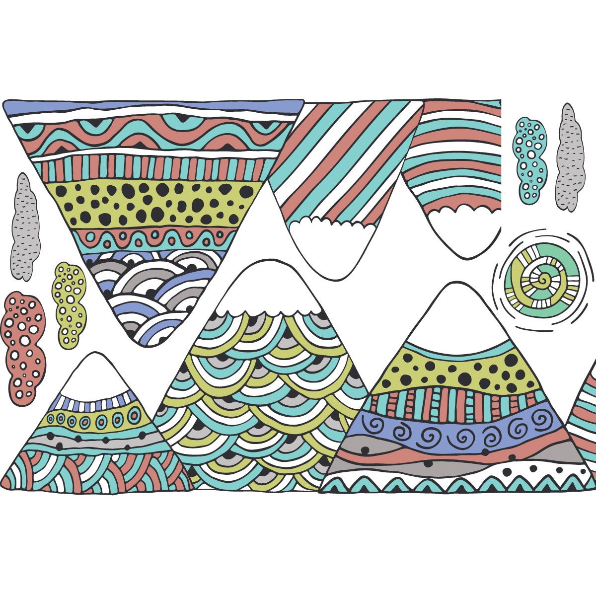 Adesivo bambino di montagna scandinavo anoushka - Sticker adesivo - adesivi murali - 120x180cm - 4