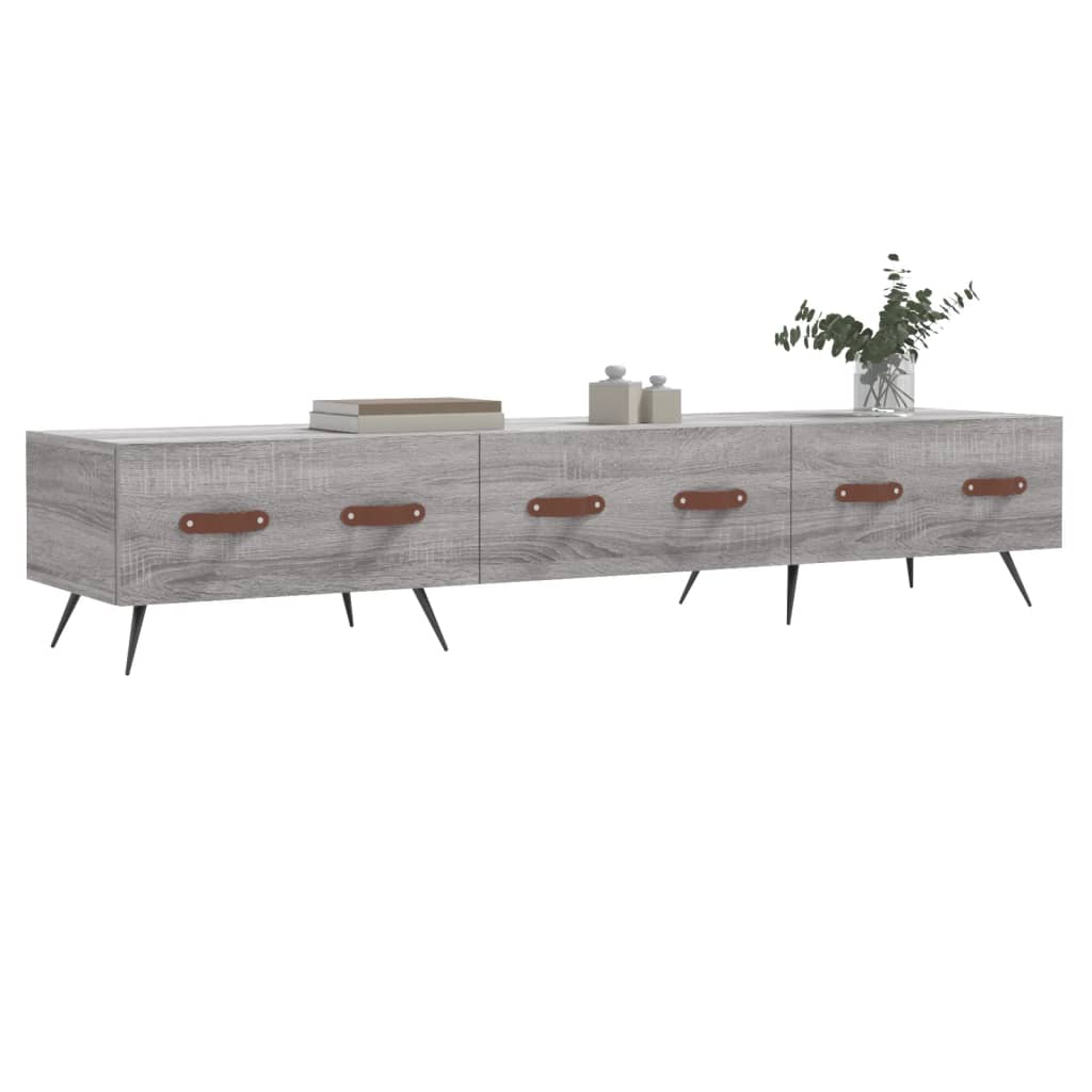 Meuble TV sonoma gris 150x36x30 bois d'ingénierie - 3