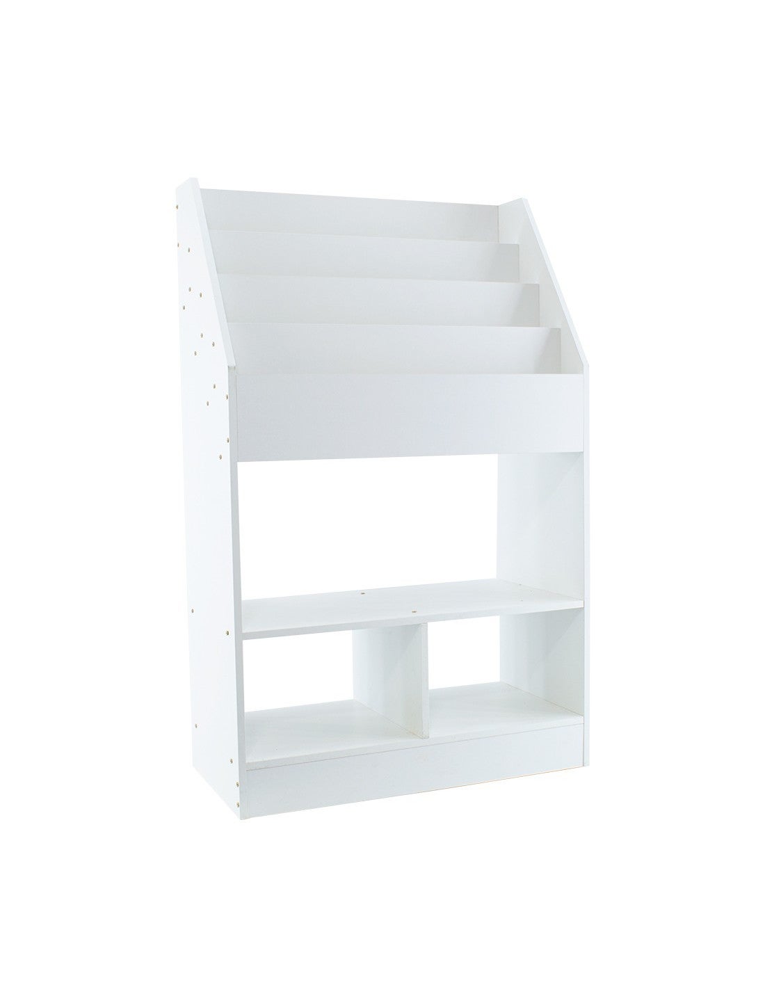 Libreria Montessori per Bambini Bianca Scaffale Ripiani Multiuso Portagiocattoli - 2