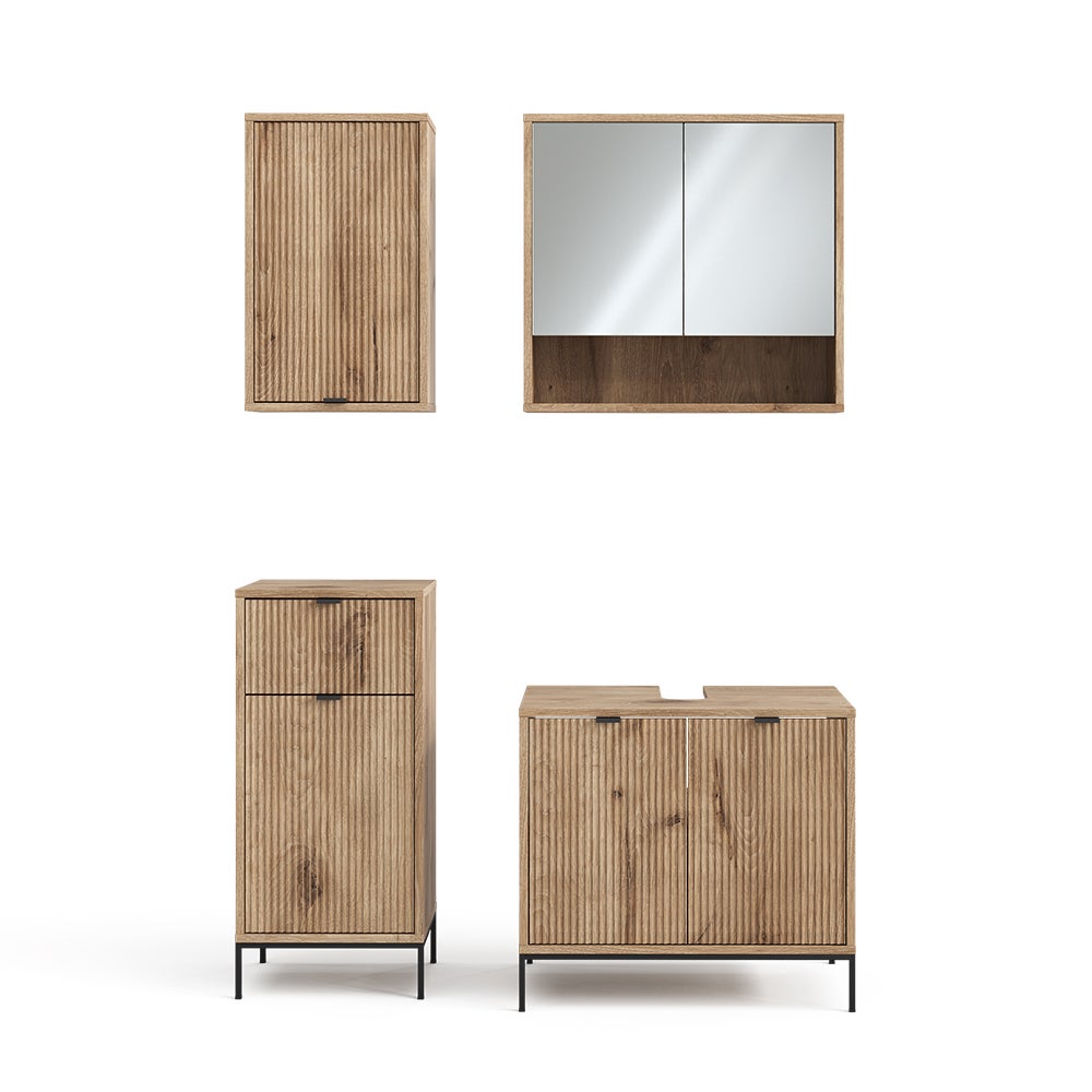 Vicco Zestaw mebli łazienkowych Eliza, Viking Oak, 4 części