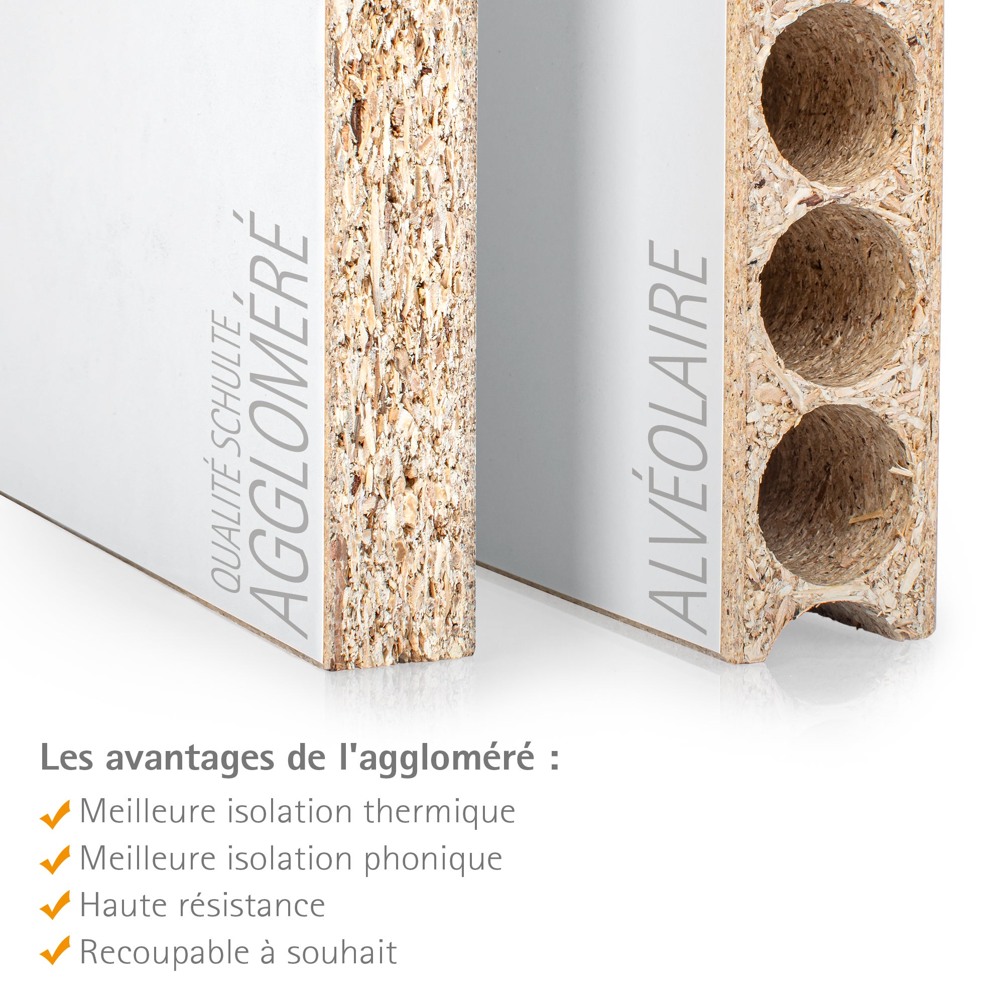 Kit porte coulissante en bois blanc porte à âme pleine + rail aluminium H.220 x l.102 cm SCHULTE, double amortisseur, revêtement en résine mélaminée - 7