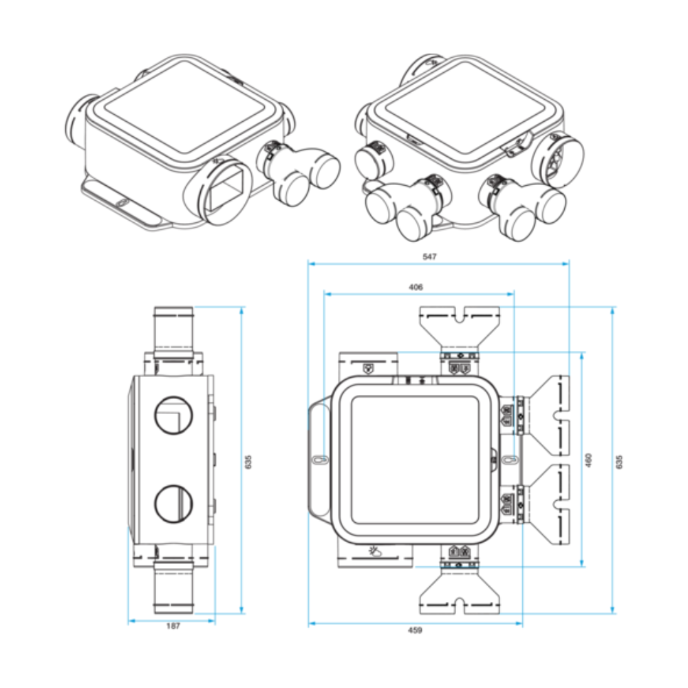 Kit VMC simple flux hygroréglable - EasyHOME Hygro Compact Premium HP+ - 11033026 ALDES - 11033026 - 4