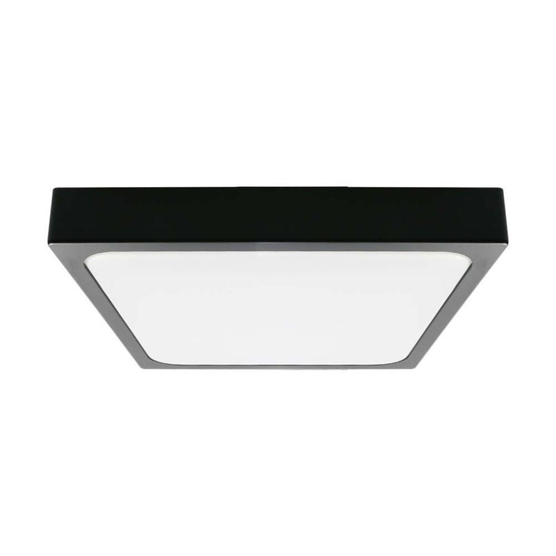 Kwadratowa lampa sufitowa LED 30 W, kolor czarny, 6500 K, IP44